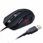 Wired Gaming Mouse USB Ergonomic Computer PC Mice 5 Buttons 4 Cool LED Black
