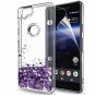 Google Pixel 2 Case Liquid Glitter HD Screen Protector Bling Shiny Purple