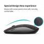 Wireless Portable Mobile Mouse Ergonomic Soft fabric Cover Optical Mice Black