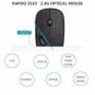 Wireless Portable Mobile Mouse Ergonomic Soft fabric Cover Optical Mice Black