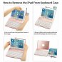New iPad 9.7 Keyboard Case Protective Folio Utra Slim Hard Shell Light W