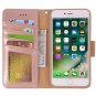 iPhone 7 Plus / iPhone 8 Plus case PU Leather Wallet Kickstand Card Slots Pink