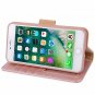 iPhone 7 Plus / iPhone 8 Plus case PU Leather Wallet Kickstand Card Slots Pink