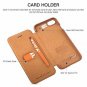 iPhone Xs Wallet Case Ultra Slim Flip Folio PU Leather Card Slot Cover Brown NEW