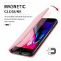 iPhone 8 Plus Wallet Case Genuine Leather Kickstand Card Slots Cover Pink NEW