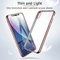 iPhone XR Case Thin Slim Soft TPU Cover Supports Wireless Charging Pink Frame