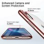 iPhone XR Case Thin Slim Soft TPU Cover Supports Wireless Charging Pink Frame