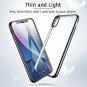 iPhone XR Case Thin Slim Soft TPU Cover Supports Wireless Charging Black Frame