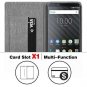 BlackBerry KEY2 Wallet Case Holster PU Leather Silicone Shockproof Magnetic Grey