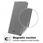 BlackBerry KEY2 Wallet Case Holster PU Leather Silicone Shockproof Magnetic Grey