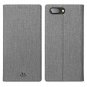 BlackBerry KEY2 Wallet Case Holster PU Leather Silicone Shockproof Magnetic Grey