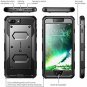 iPhone 8 Plus Case built in [Screen Protector] [Full body] Ragged Bumper Black