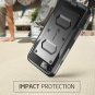 iPhone 8 Plus Case built in [Screen Protector] [Full body] Ragged Bumper Black
