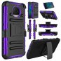 Moto G5S Plus Rugged Case Shockproof Hybrid Belt Clip Kickstand Purple Black
