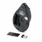 Vertical Left Handed Wireless Mouse Programmable 5 Buttons 1600 DPI Black