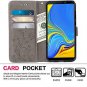 Wallet Case for Samsung Galaxy A92018 3 Card Holder Embossed Butterfly Flower PU