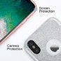 iPhone XS Case Bling Glitter Sparkle Hybrid Shockproof Soft TPU Gel Cover Black