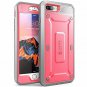 iPhone 8 Plus Armor Case Shockproof Rugged Built In Screen Protector Slim Pink