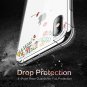iPhone XS Case Soft Flexible TPU Ultra-Thin Shockproof Lightweight Flower Clear