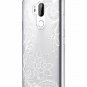 LG G7 Case Shockproof Slim Thin Flexible TPU Slim Soft Rubber White Flower