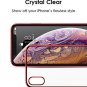 iPhone Xs Case Flexible Slim Protective Cover TPU AntiSlip Luxury Red Clear NEW