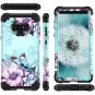 Casetego Compatible Galaxy Note 9 Case,Floral Three Layer Heavy Duty Hybrid Stur