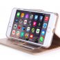 iPhone 8 Case Slim Wallet PU Leather Card Slots Kickstand Magnetic Closure Pink