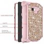 Samsung Galaxy Note 9 Shockproof Case Sparkle Glitter Heavy Duty Rose Gold