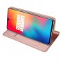 OnePlus 6T Case Wallet PU Leather Flip Folio Card Slot Kickstand Rose Gold