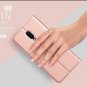 OnePlus 6T Case Wallet PU Leather Flip Folio Card Slot Kickstand Rose Gold