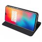 OnePlus 6T Case PU Leather Flip Folio Protective Cover Card Slot Kickstand Black