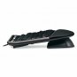 Wired Ergonomic Keyboard Media Keys Durable Comfortable For PC Cable Black