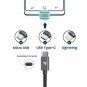 RAMPOW USBC Cable Fast Charging with USB 3.0/3.1 3.3ft Double Nylon Braided Char