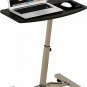 SHW Height Adjustable Mobile Laptop Stand Desk Rolling Cart