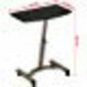 SHW Height Adjustable Mobile Laptop Stand Desk Rolling Cart