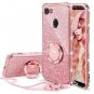 Google Pixel 2 XL Case Glitter Girls Sparkly Bumper Kickstand Rose Gold Pink