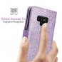 Samsung Galaxy Note 9 Case Leather Cash Pockets Wallet Flip PU Shiny Slim Purple