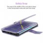 Samsung Galaxy Note 9 Case Leather Cash Pockets Wallet Flip PU Shiny Slim Purple