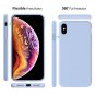 iPhone Xs Max 6.5 inch (2018) Liquid Silicone Case Gel Rubber Shockproof Blue