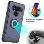 LG V40 ThinQ Case Tempered Glass Screen Protector, HanhuaTC Ring Kickstand Magne