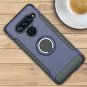 LG V40 ThinQ Case Tempered Glass Screen Protector, HanhuaTC Ring Kickstand Magne