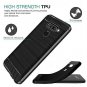 LG V40 Thinq Case [Slim Thin] Carbon Fiber TPU Shock Absorption Flexible Black