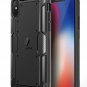 iPhone XS Case Wireless Charging Shield Slim Fit With Carbon Texture Black NEW