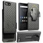 BlackBerry KEY2 Case Belt Hip Holster Rotating Kickstand Rubberized Black