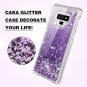 Samsung Galaxy Note 9 Glitter Case Shockproof Clear Soft TPU Slim Fit Purple