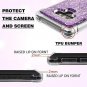 Samsung Galaxy Note 9 Glitter Case Shockproof Clear Soft TPU Slim Fit Purple