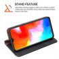 OnePlus 6T Case Wallet Classic Leather Folding Flip Protective Shockproof Black