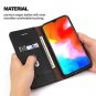 OnePlus 6T Case Wallet Classic Leather Folding Flip Protective Shockproof Black