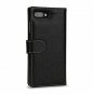 BlackBerry Key2 Case. Flip Leather Wallet Cover with Card Slots for Key2, Black