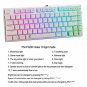 LED Water-Proof Gaming Keyboard Backlit Mechanical Anti-Ghost Keys Durable White